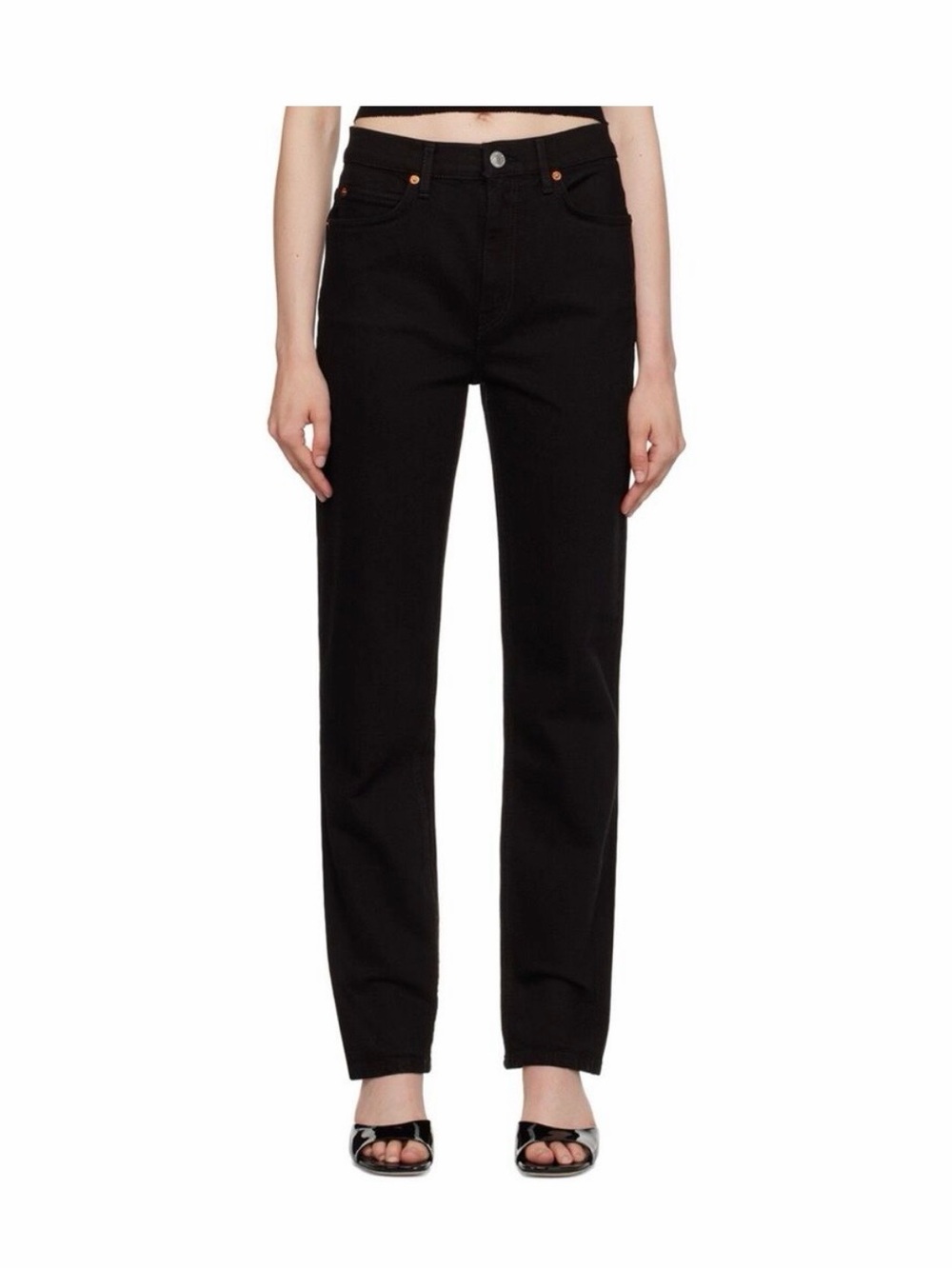 Re/Done Black Straight-Leg Women's Jeans